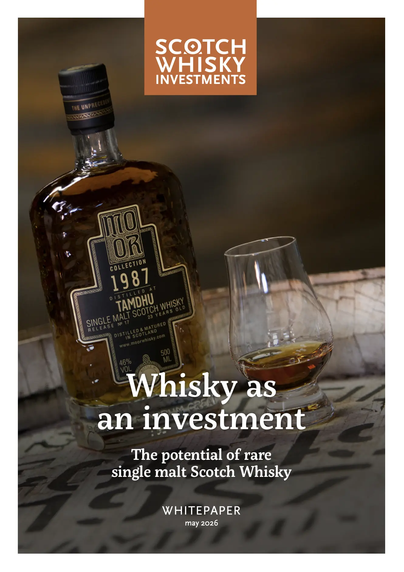 Omslag van de whitepaper van Scotch Whisky Investments